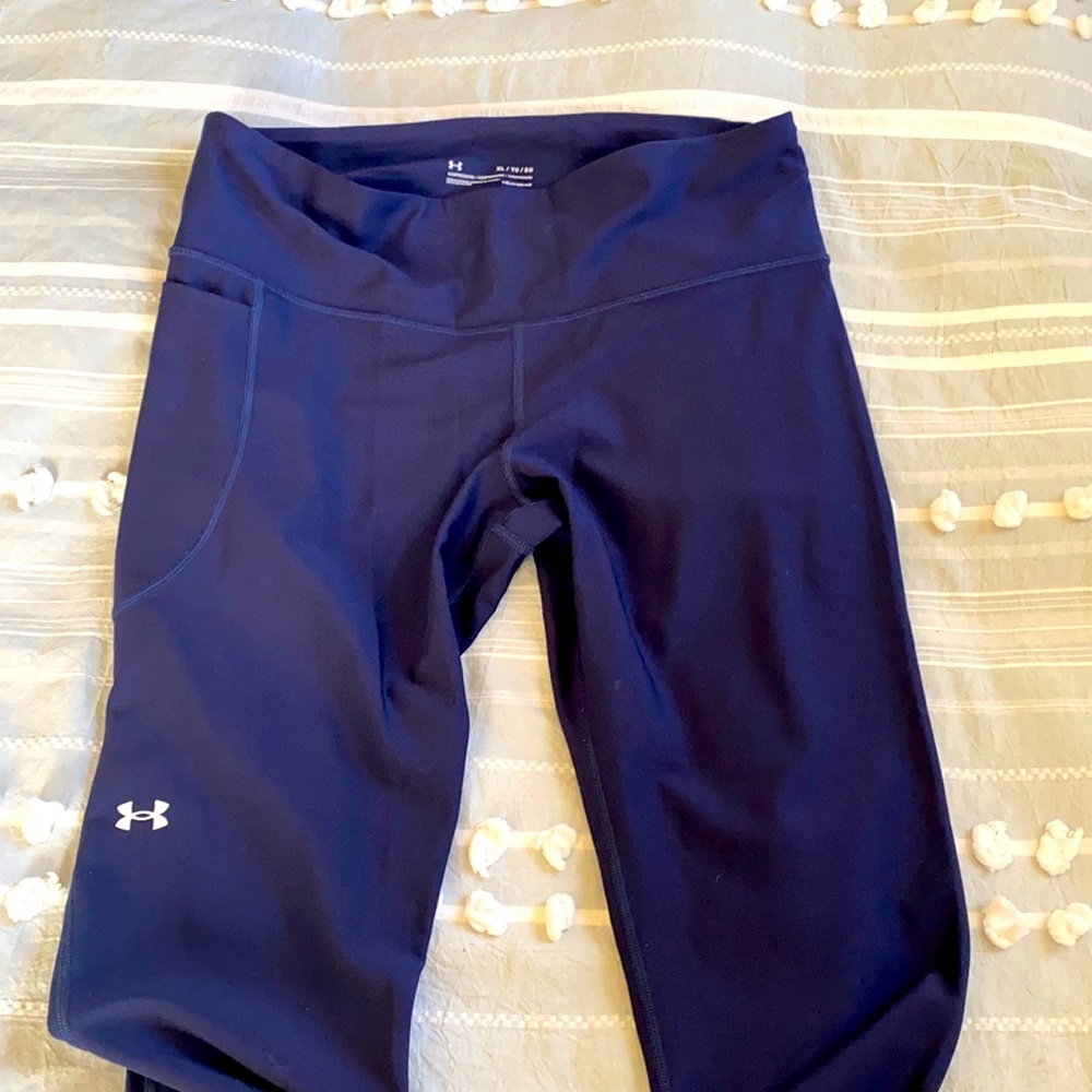 Under Armour HeatGear compression leggings with no-slip waistband